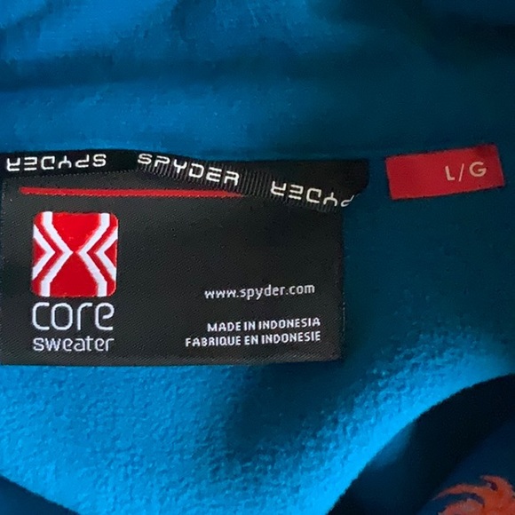 Spyder Men’s Outbound 1/2 Zip Mid-Weight Core Sweater-Cob/Blk/Boe - Large - Picture 12 of 13